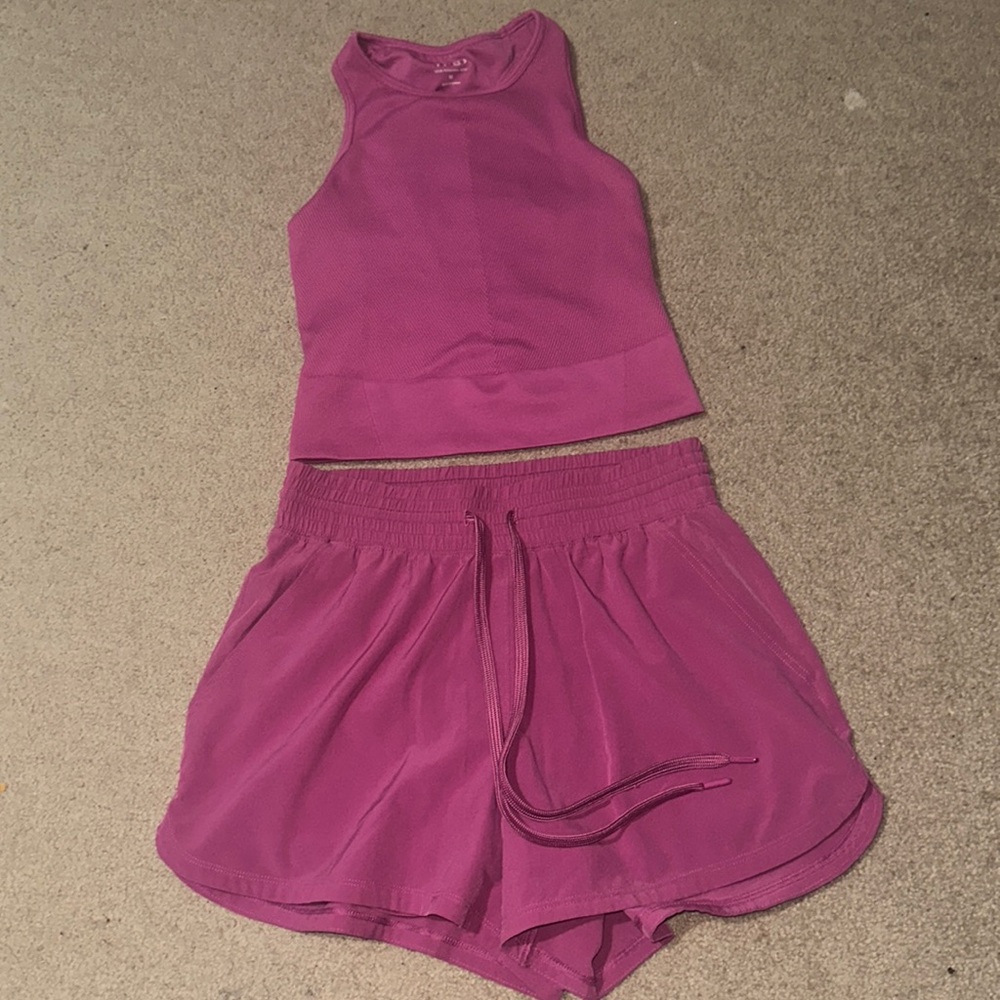 YPB set the top is a medium and the pants are a small